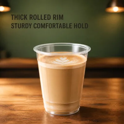 PET Clear Plastic Cups for Juice and Smoothie Cold Drinks High Transparency Wholesale Fruit Beverage Cups