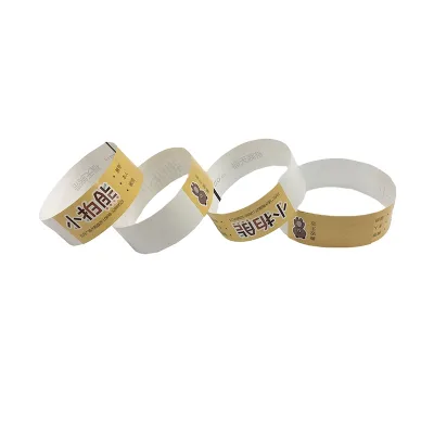 Customized Waterproof Tyvek Paper Wristbands for Disposal Printed Wristband Gifts