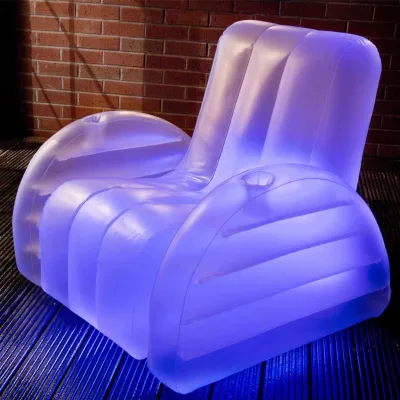 LED Inflatable Transparent Chair Light up Different Colors Party Events OEM Customized