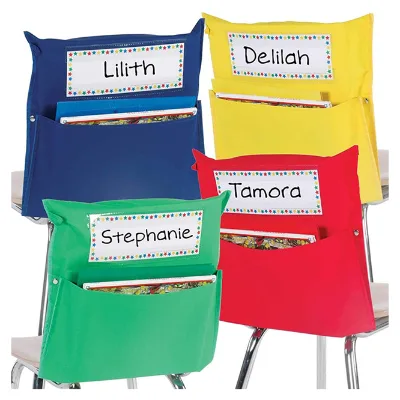 Kieszenie Oparcia Krzesla Group Storage Organizer Pockets Chair Kids Classroom Chair Organizer Chairback Buddy Pockets Book Bags