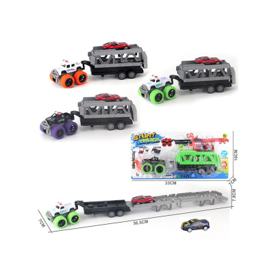 Folding Friction Toy Vehicle Truck Ejection Racing Car Track Slot Toys for Kids
