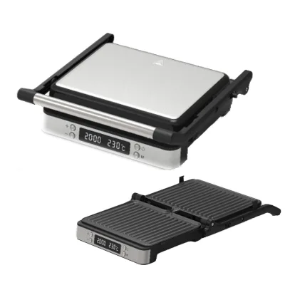 SW6007 180 Degree Both Sides Cook Commercial Electric Panini Press Contact Panini Grills with Digital Panel