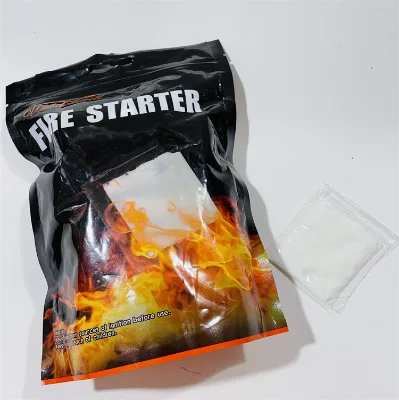 White Wax Fire Starter Packets UV Inhibited & Dustproof 65x65mm Size for BBQ