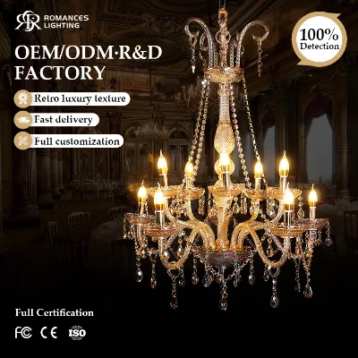 Modern Remote Control LED Light Creative Design Multi-arm Pendant Lights Glass Crystal Lamp Chandelier for Wedding Decor