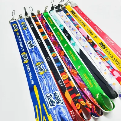 Custom Polyester Lanyards Easy-Pull Retractable Badge Reel Lanyard Cheap Printed Polyester Lanyard with Retractable for Buckle