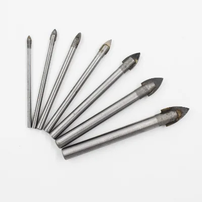 Factory-Wholesale Multi-Functional Triangular Drill Bit Set 6mm/8mm/10mm/12mm for Masonry Drilling Glass Walls Ceramics