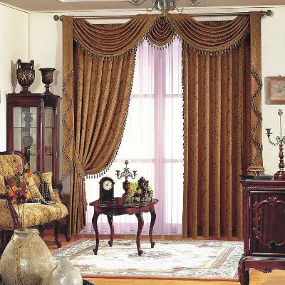 China Manufacturer Luxury Design Windows Pinch Pleat Waterproof Fabric Curtains
