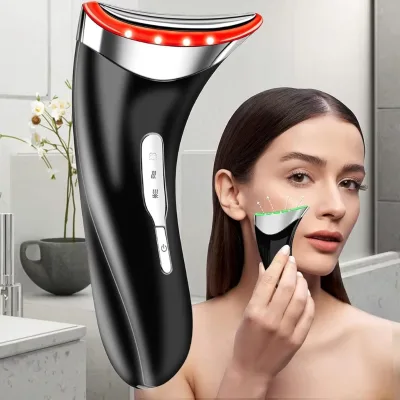 7 Color Led Neck Face Sculpting Lift Microcurrent Device for Skin Care Lymphatic Drainage Tightening Wrinkles Double Chin