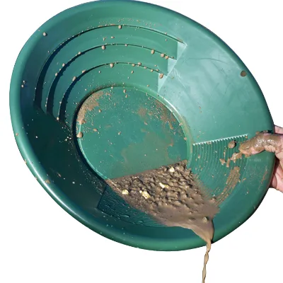 15" Gold Pan W/ Bottle Snuffer Panning Kit Prospecting Mining Gold  Recovery Equipment Plastic Pan