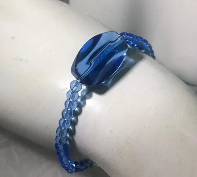 Spring Bead Bangle Irregular Blue Crystal Bracelet Wholesale Supplier Women Bead Bracelet