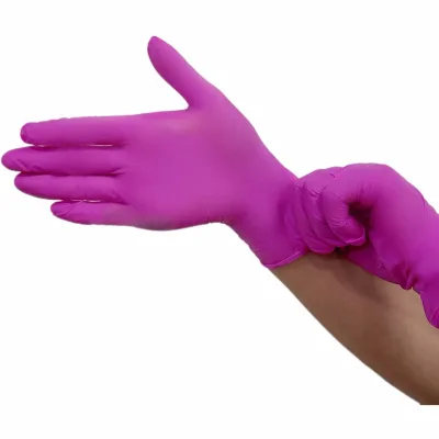 Cost-Effective Rose Red Nitrile Gloves - Large Quantity for Industrial & Beauty