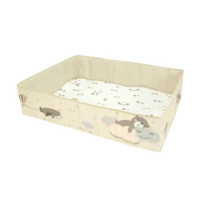 Love Seed Baby Next to Me Bed Foldable Compact Design Cartoon Pattern Baby Safe Material Multifunction for Baby Daily Play Sleep