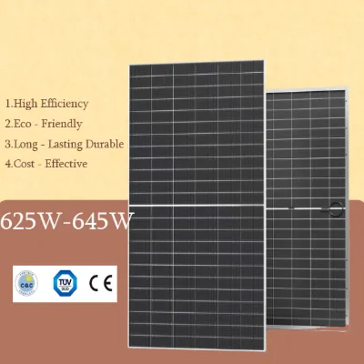 625-645W Industrial Solar Panels for Off Grid Homes Easy Installation and High Efficiency Solar Panels