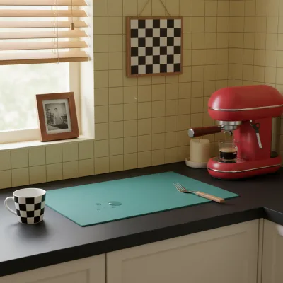 Silicone Mat 60 X 50cm Kitchen Bench Top Protector Silicone Placemat Large Craft Mat Non-Slip Table Mat Easy to Clean