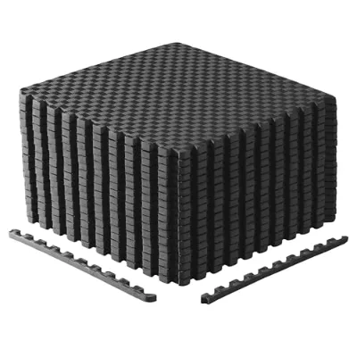 Interlocking EVA Foam Exercise Puzzle Mats Moisture Proof-Black Prosource Fit 0.5 cm Thick Unisex Floor Tiles