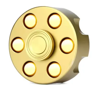 Stress Relief Spinning Fidget Spinner Metal Revolver Gold Fidget Toys Rotating Decompression Finger Spinning Roulette Toy