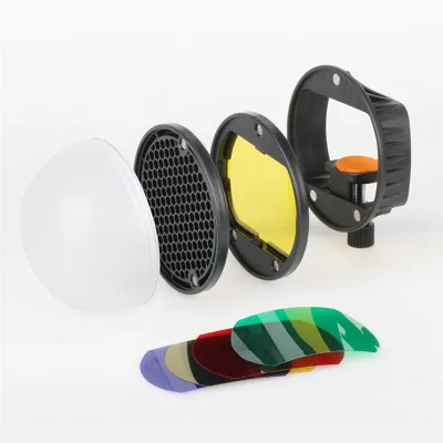 TRIOPO Speedlite Flash Light Modifier Accessories Kit with Mount Adapter Reflector Filters for Canon Nikon Sony Godox Yongnuo