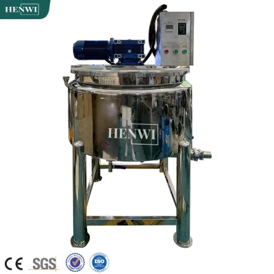 Henwi 30-500 Liters Chocolate Sugar Wax Melting Mixing Reactor Tank Double Jacket Heating Mixer Stainless Steel Heater Machine