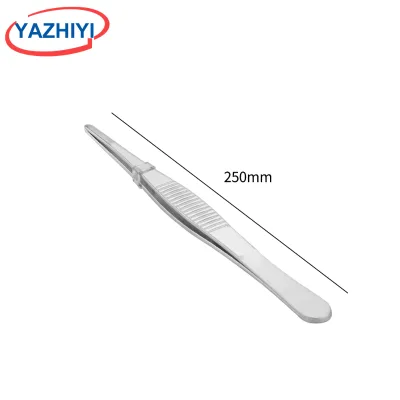 YAZHIYI Straight Dressing Tweezers 250mm Stainless Steel Medical Forceps For Hospital Daily Use