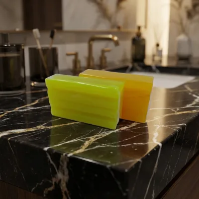 TANGJU Yellow Solid Laundry Soap Bar 300g Super Power Whitening Effect Antibacterial Eco-Friendly Rich Foam Lemon Lavender