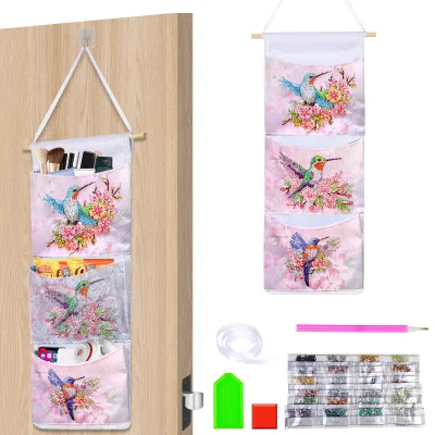 Special Shape Diamond Painting Tote Canvas Bag Hanging Storage Bag DIY Diamond Painting Purses Art Craft Gift Home Decor