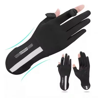 MHK104 Fishing Gloves Quick-Dry Full Finger UV Protection Gloves Sun Protection Gloves Men Women for Outdoor