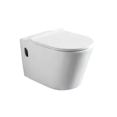 Modern Style High Quality Ceramic Two-Piece Toilet Set Wall-Hung Square Bowl With Floor-Mounted Washdown for Home Use & Hotels