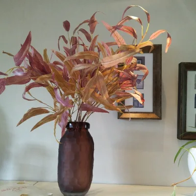 Wholesale Multi-color Artificial 100cm Long Leaf Eucalyptus Stems, Faux Willow Eucalyptus for Floral Arrangement
