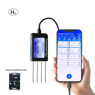 Portable 8 in 1 Integrated Soil Nutrient Tester Portable Soil PH Analyzer Soil NPK Sensor RS485 Wireless Data Logger