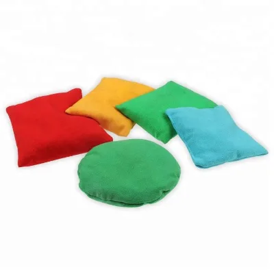 Wholesale Multicolored Tossing Bean Bags Soft Fabric Sandbags Custom Weight Custom Logo for Lawn Backyard Group Event Supplies