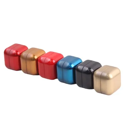 Small Square Tinplate Box General Empty Food Grade Metal Container Black Plating Candle Logo Printing Available