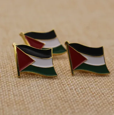 Promotion Gold Enamel Arab Country Flag Coin Free Palestine Badge Wholesale