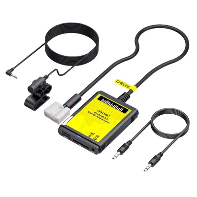 CD Changer Auxillary Adapter with Microphone USB AUX Cable in Car Digital Cd Changer for Honda 2.4