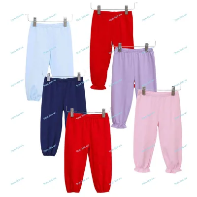 Wholesale Kids Pants Autumn Winter Cotton Solid Color Long Pant for Baby Boys Toddler Kids Matching Jogger Pants