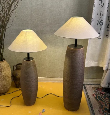 Long  European standard plug ceramic floor lamp Living room decoration standing lamp with eye care lighting