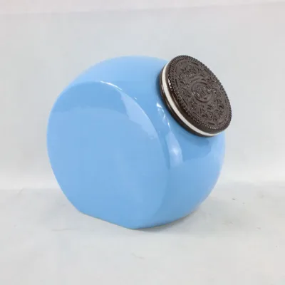 promotional custom logo ceramic cookie jar