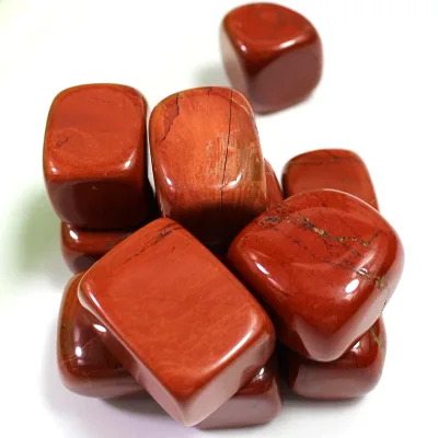 Wholesale Natural Polished Crystal Red Jasper Irregular Cube Tumbled Stones for Healing