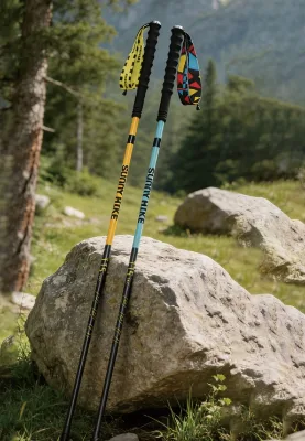 Carbon Fiber Trekking Poles, Running Poles, Ultra Light Carbon Outdoor Hiking Walking Poles Professional Climbing Gear