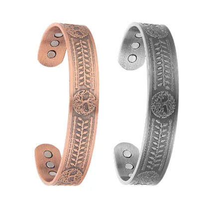 Biomagnetic Jewelry Twist Cuff Bracelet Copper Energy Magnetic Loss Weight Adjustable Bracelet Accessories Jewelry