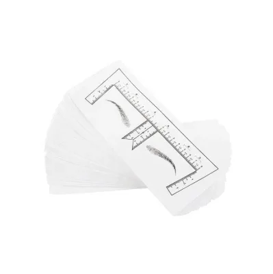 100/50pcs/lot Eyebrow Stencils Shaping Disposable Eyebrow Ruler with Brow Shape Eyebrow Ruler Sticker for Permanent Makeup Tools