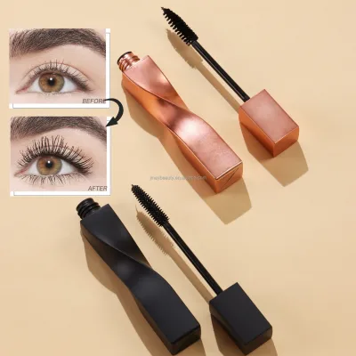 Smudg-free 4D Silicone Brush Head Mascara Curling Thick Long Eyelash Makeup Wholesale No Logo Waterproof Mascara