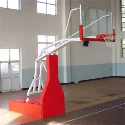 Hottest Movable Electric-Hydraulic Portable Basketball Hoop Stand Height Adjustable 3050mm Rim Steel Tempered Glass Construction