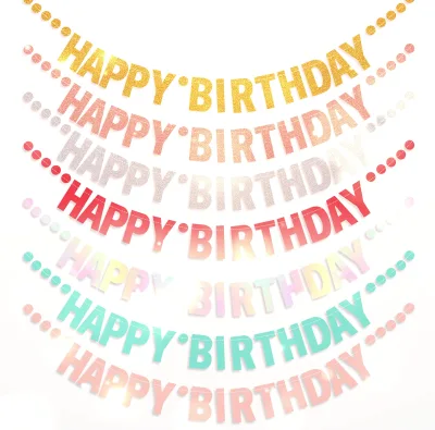 Happy Birthday Banner Large Colorful Happy Birthdays Banner Sign Happy Birthday Party for Theme Celebration Backdrop