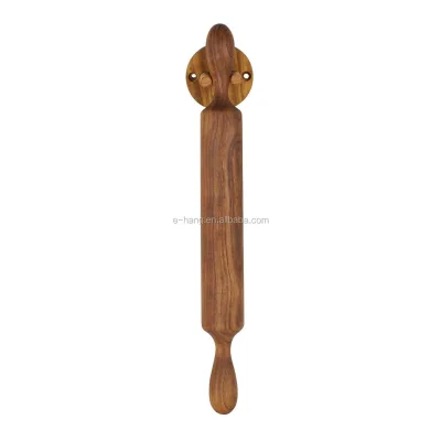 OEM wholesale Customized size and design Wooden Rolling pin with hanger