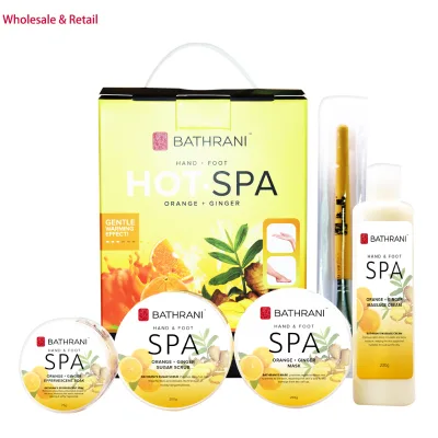 Wholesale Hand Spa Orange and Ginger Foot Soak Skin Care Set Manicure Care Sugar Scrub