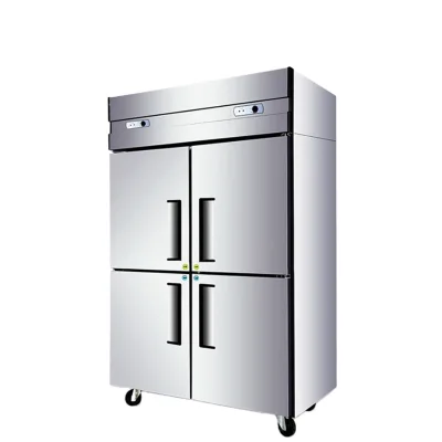 Hot Sale 4 Doors Direct Cooling Refrigerator / Refrigeration Kitchen Equipment / Commercial Upright Freezer