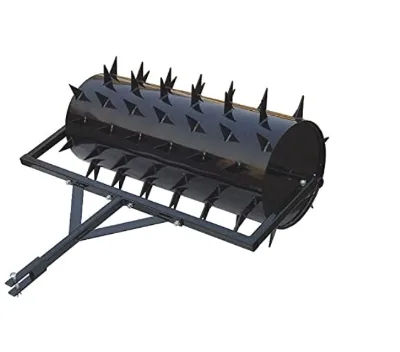 Lawn Aerator,Garden Yard Manual Aerator Lawn Tool,17 Inch Heavy Duty Rolling Lawn Aerator - Black