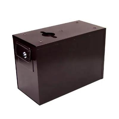YH Huge Size Red Iron Casino Cash Box Double Locks Dealer Tips Box Poker Table Drop Box for Sale