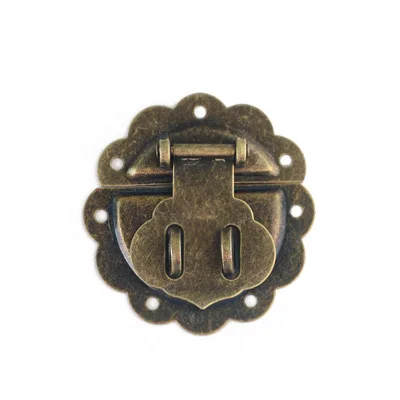 Antique Metal Lock Latch 58x55mm Wooden Jewelry Box Decorative Padlock Hasps Latch Furniture Hardware  Antique Metal Lock