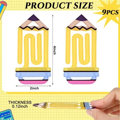 New Eco-friendly Acrylic Pencil Bookmark with Embossing Printing Customized Color & Logo-Teacher Gift for Back to School
